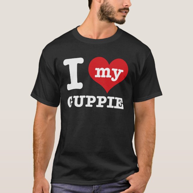 T-shirts Eu amo Guppie (Frente)