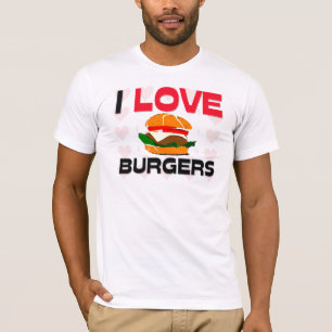 T-shirts Eu amo hamburgueres