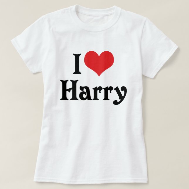 T-shirts Eu Amo Harry (Frente do Design)