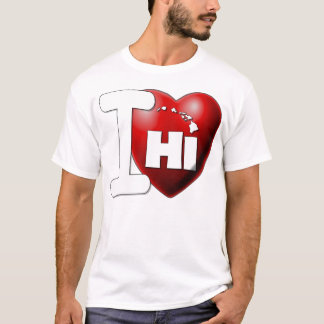 T-shirts Eu amo Havaí - coração Havaí de I