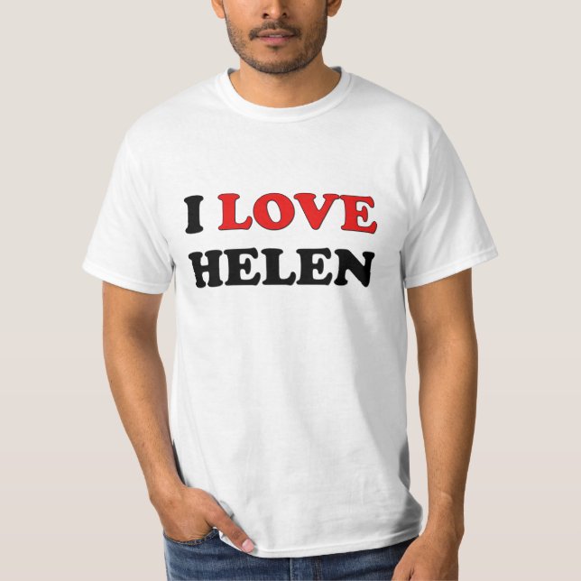 T-shirts Eu amo Helen (Frente)