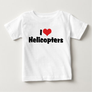 T-shirts Eu Amo Helicópteros do Coração