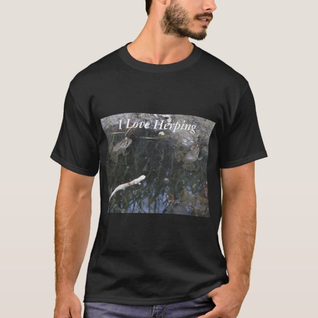 T-shirts Eu amo Herping, sapos (Frente)