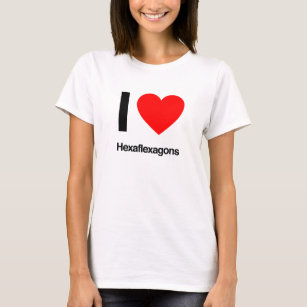 T-shirts eu amo hexaflexagons
