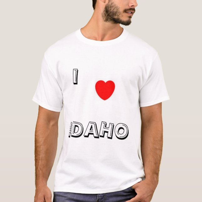 T-shirts Eu amo Idaho (Frente)