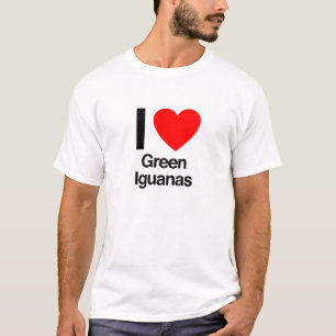 T-shirts eu amo iguanas verdes