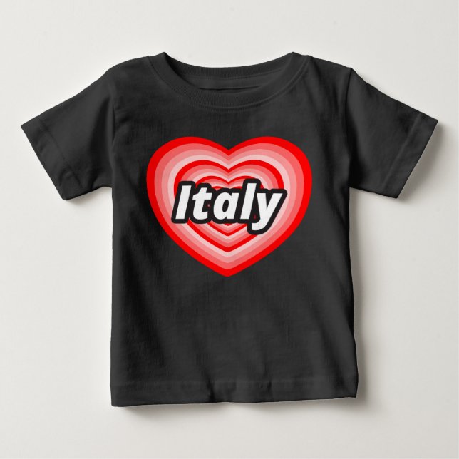 T-shirts Eu amo Italia (Frente)