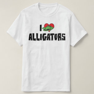 T-shirts Eu Amo Jacarés Coração