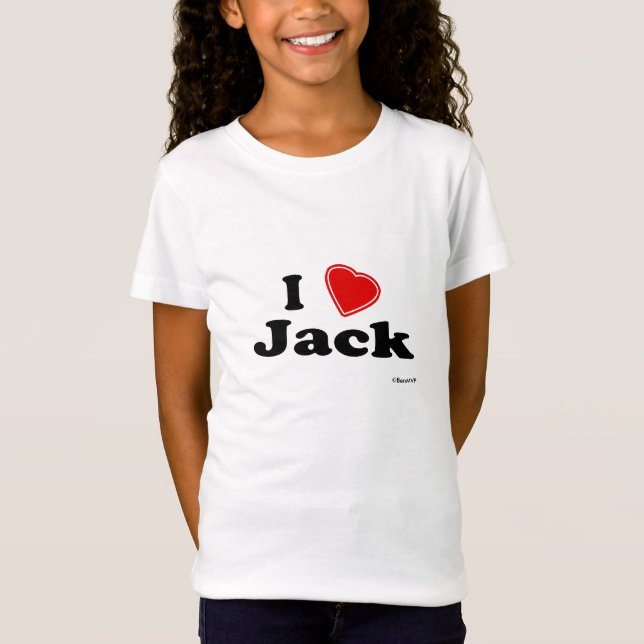 T-shirts Eu amo Jack (Frente)