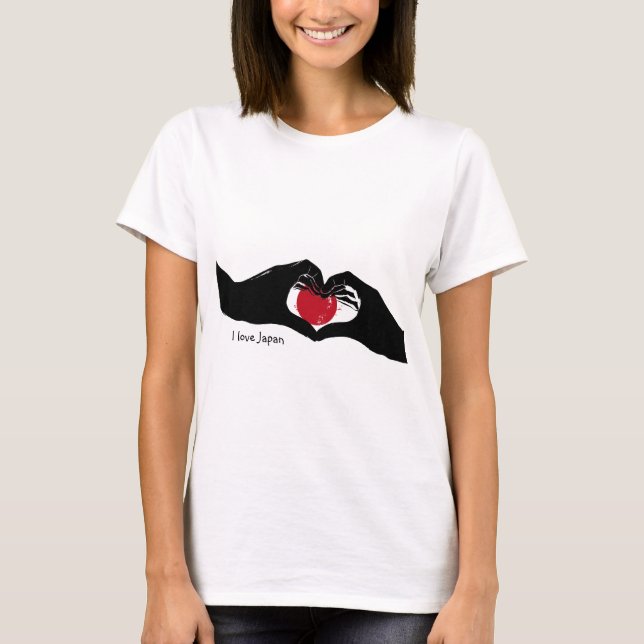 T-shirts Eu amo Japão (Frente)