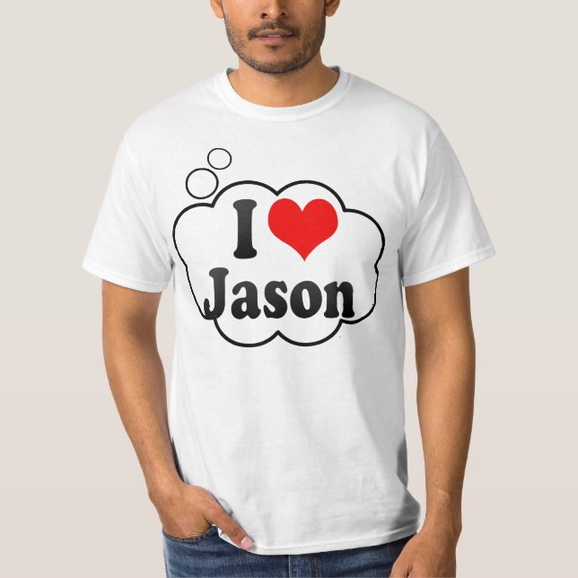 T-shirts Eu amo Jason (Frente)
