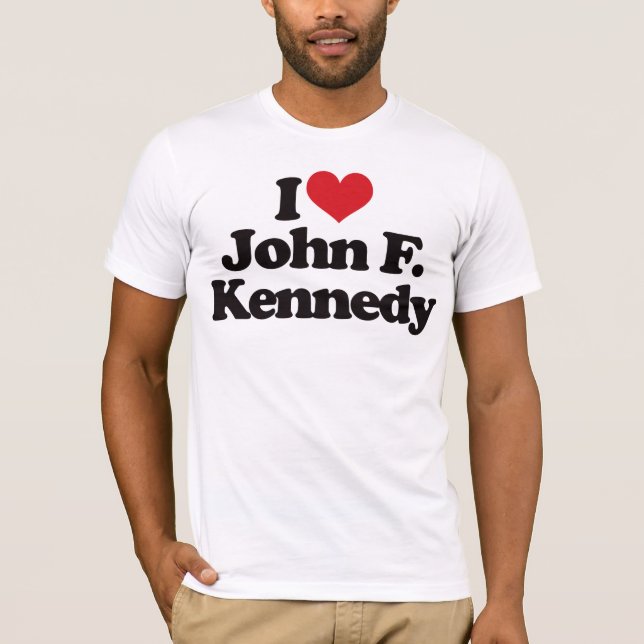 T-shirts Eu amo John F. Kennedy (Frente)
