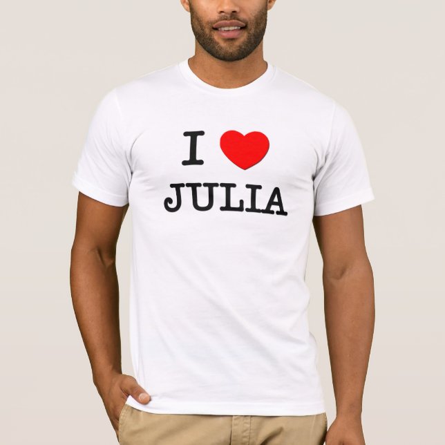 T-shirts Eu amo Julia (Frente)