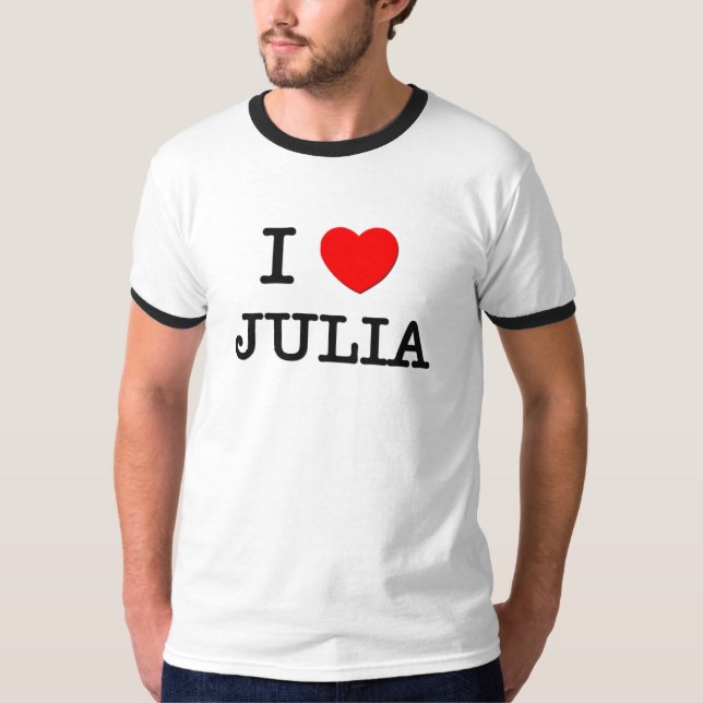 T-shirts Eu amo Julia (Frente)