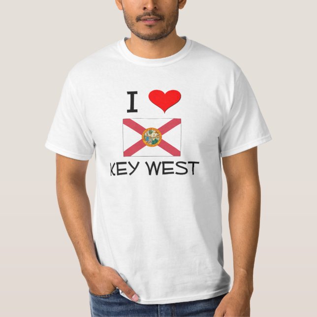 T-shirts Eu amo KEY WEST Florida (Frente)