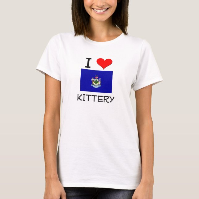 T-shirts Eu amo Kittery Maine (Frente)