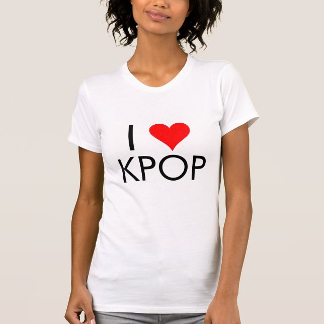 T-shirts Eu amo KPop (Frente)