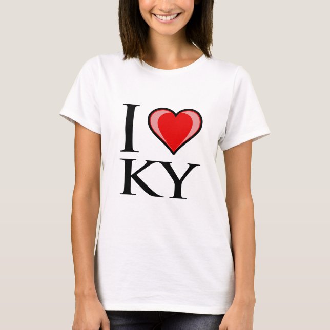 T-shirts Eu amo KY - Kentucky (Frente)