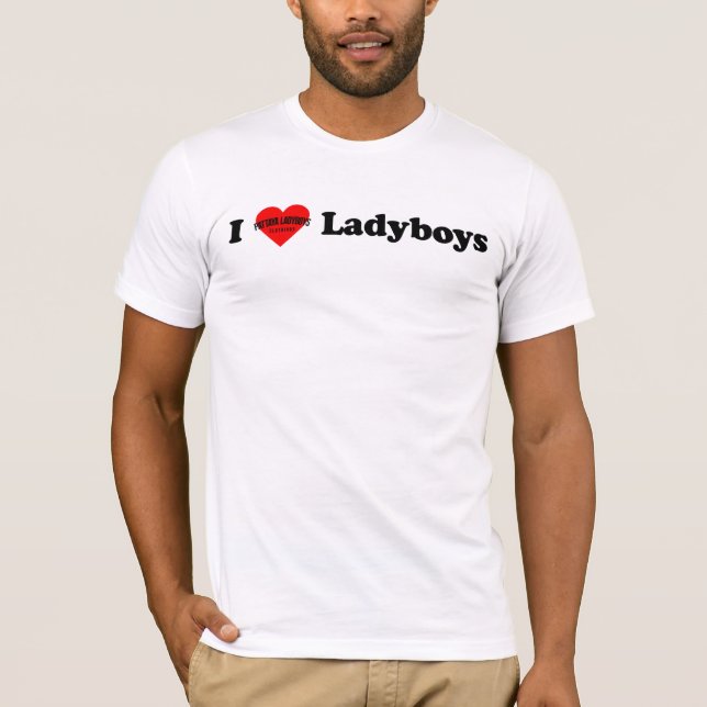 T-shirts Eu amo Ladyboys (Frente)