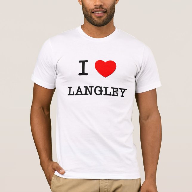 T-shirts Eu amo Langley (Frente)