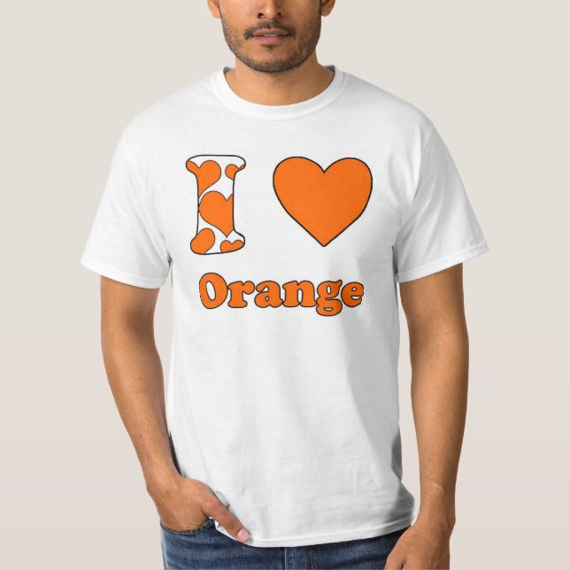 T-shirts Eu amo Laranja (Frente)