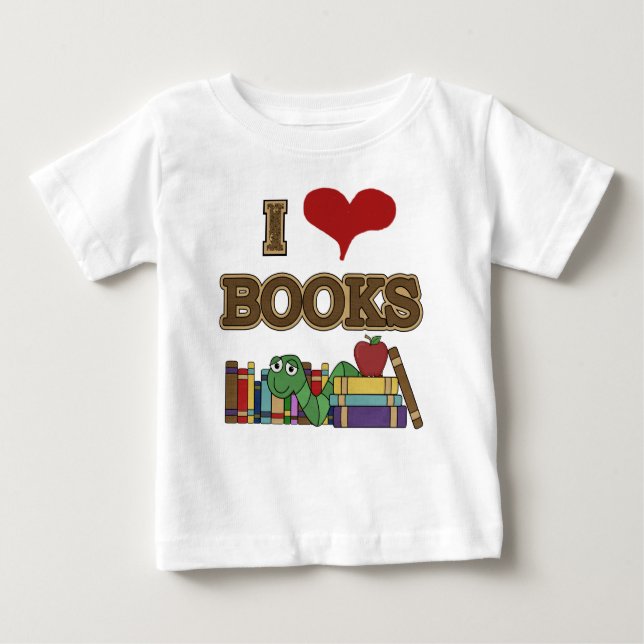 T-shirts Eu amo livros (Frente)
