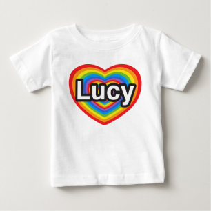 T-shirts Eu amo Lucy. Eu te amo, Lucy. Coração