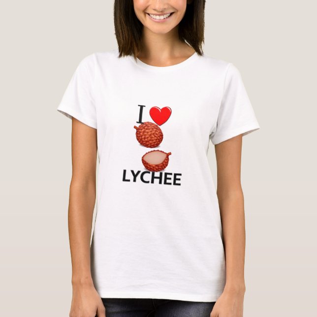 T-shirts Eu amo Lychee (Frente)