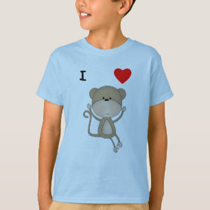 T-shirts Eu amo macacos
