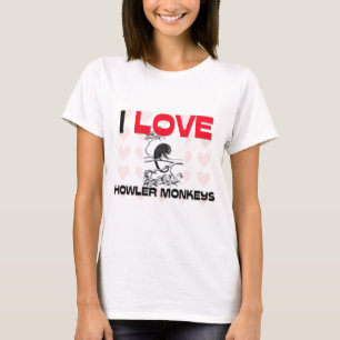 T-shirts Eu amo macacos de Howler