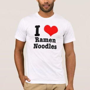 T-shirts EU AMO macarrão ramen
