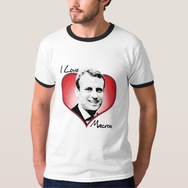 T-shirts Eu amo Macron - (Frente)