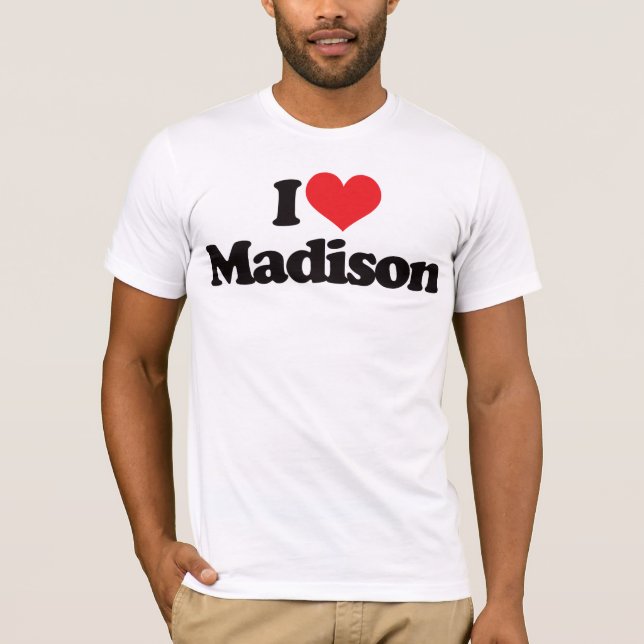 T-shirts Eu amo Madison (Frente)