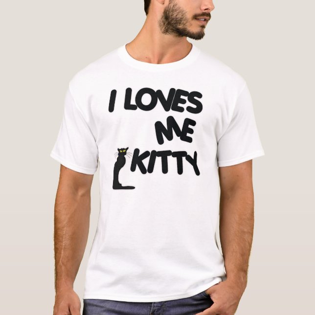 T-shirts Eu amo-me gatinho (Frente)