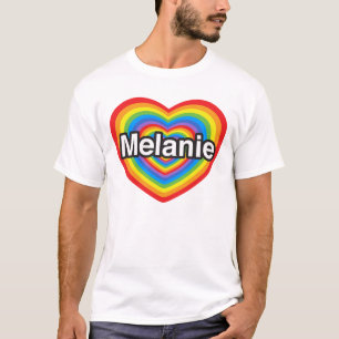 T-shirts Eu amo Melanie. Eu te amo Melanie. Coração
