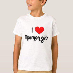 T-shirts Eu amo meninas do Mormon