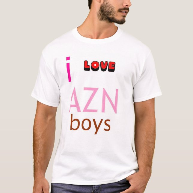 T-shirts Eu amo meninos do azn (Frente)