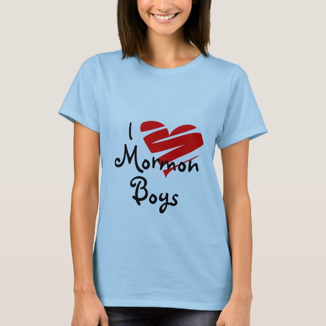 T-shirts Eu amo meninos do Mormon, lds, mormon, igreja, (Frente)