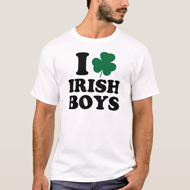 T-shirts Eu amo meninos irlandeses (Frente)