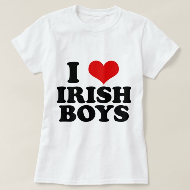 T-shirts eu amo meninos irlandeses (Frente do Design)