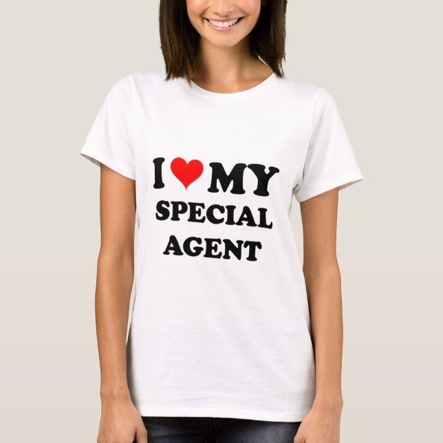 T-shirts Eu amo meu agente especial (Frente)