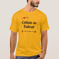 Eu amo meu algodão de Tulear (o cão masculino)