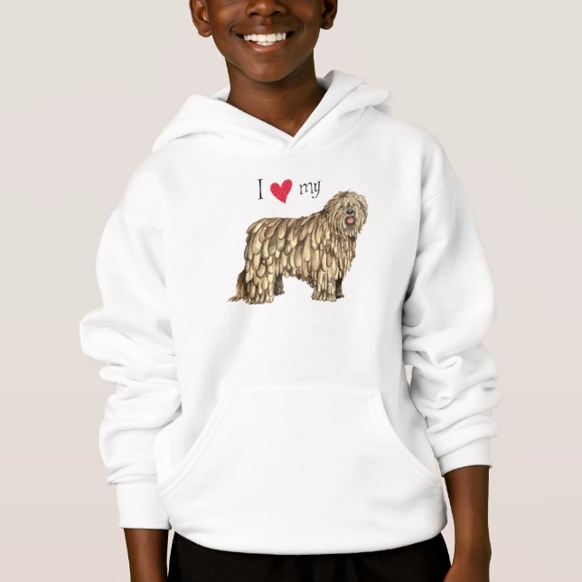 T-shirts Eu amo meu Bergamasco (Frente)