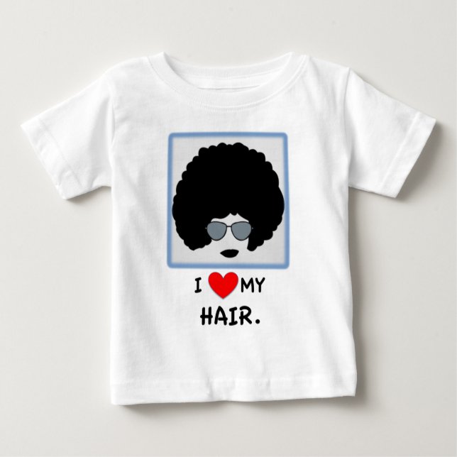 T-shirts Eu amo meu cabelo - Afro (Frente)