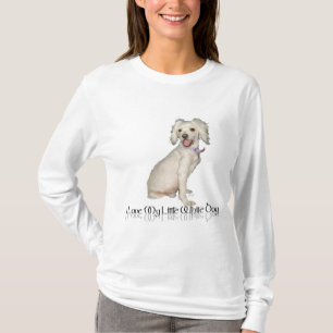 T-shirts Eu Amo Meu Cachorrinho Branco - Mistura de Poodle
