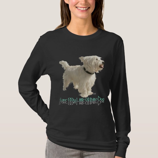 T-shirts Eu Amo Meu Cachorrinho Branco - Westie (Frente)