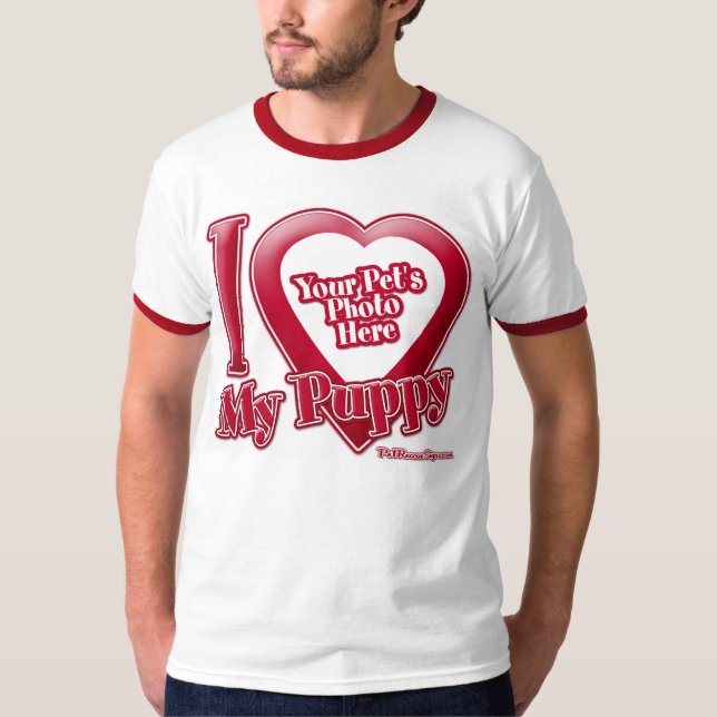 T-shirts Eu Amo Meu Cachorrinho - Foto (Frente)