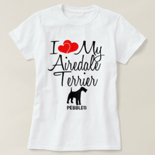 T-shirts Eu Amo Meu Cachorro Airedale Terrier