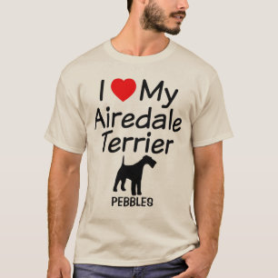 T-shirts Eu Amo Meu Cachorro Airedale Terrier