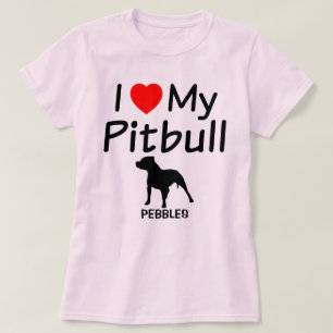 T-shirts Eu Amo Meu Cachorro Pitbuloso